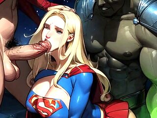 Bdsm gangbang, bdsm slave, supergirl cosplay