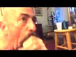 old guy sucks big black dick and swallows 