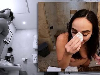 Small titted brunette amateur anal nailed at home