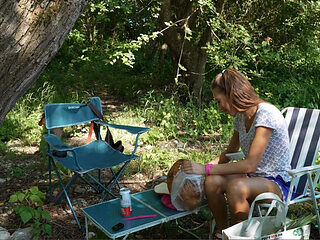 Laura Quest Outdoor Blowjob & Fucking in Tent - Amateur Camping Adventure