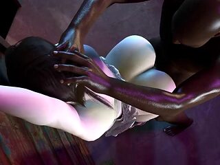 3D huge boobs Asian slut cheating with BBC