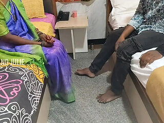 Indian Step Mom Blowjob and Doggy Style with Teen Son in Front of Step Dad - Homemade HD