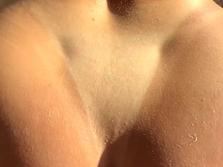 Tiny Brunette Stepsister Got Super Sunburned - I Rubbed Lotion on Her Perfect Ass and Fucked Her Hard