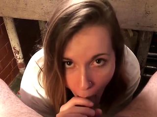 Slutty STONER WIFE can’t stop sucking husband’s cock WIFE SWALLOWS LOAD