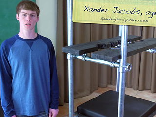 Straight Teen Boy Locked in a Spanking Tower & Spanked Hard