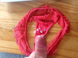 Cum on my   Stepdaughter Dirty and Smelly Panties