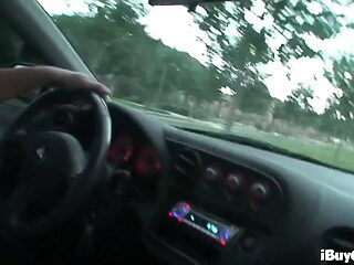 Blonde Babe, Car in Action.