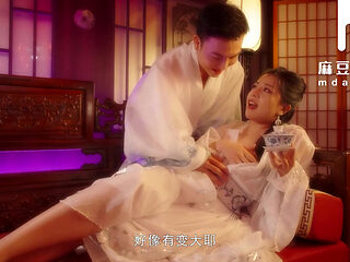 Gorgeous Chinese princess is passionately fucked by a jade emperor in a sensual manner.