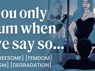 ASMR Audio Porn: FFM Threesome with British Dominatrix - BDSM, Femdom & Degradation - Erotic Audio Roleplay for Women