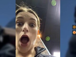 AngelAri play pussy in a nude bra in gym pt2