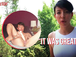 German Amateur Paula V Solo Masturbation with Big Dildo - Hardcore Brunette Action