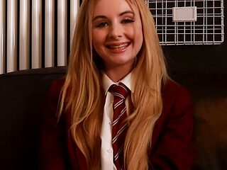 Teen Schoolgirl Tells You How To Wank Your Cock