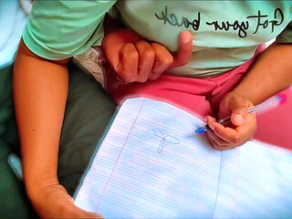 village girl gose to tution but is punished by the teacher for not completing her homework, and Fuck her tight pussy by teacher,