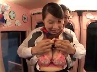 Best Japanese girl Reiko Asahina, Aoki Misora in Fabulous Ass, Car JAV clip