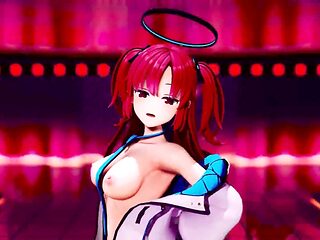 R34, mmd, blue archive hentai