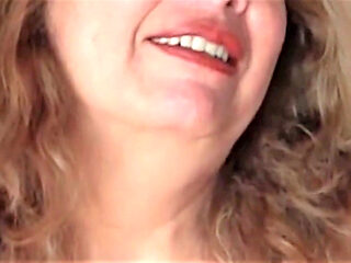 58 year old mature masturbates in front of the maid's son