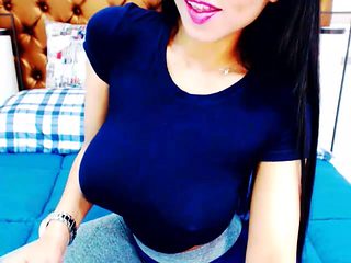 beautiful brunette model showing bigtits