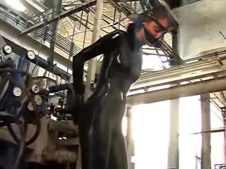 Latex Catsuit bondage