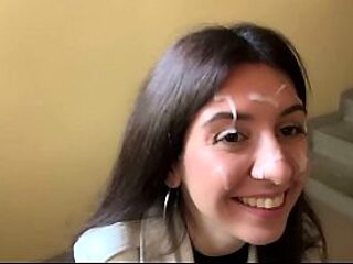 Hotty West gets a mouthful of jizz in this facial compilation