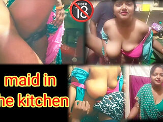 Full Service Desi Maid Fucked in the Kitchen - Tamil Hot Video with Dirty Talking
