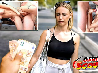 GERMAN SCOUT - SKINNY TEEN LYA PICKED UP AND FUCKED FOR CASH