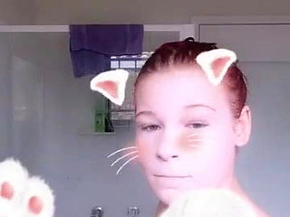 Sexy young British MILF showering then showing body off