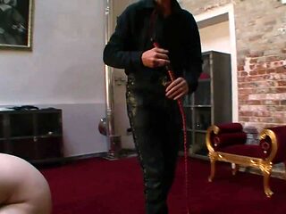 Humiliating whipping hanging out