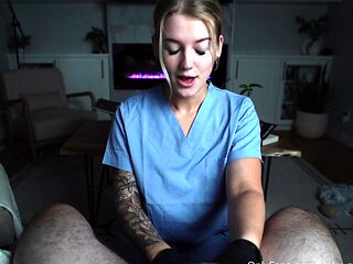 Busty blonde amateur takes creampie pov