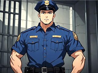 Police Officer gets a surprise blowjob from his new female coworkers at