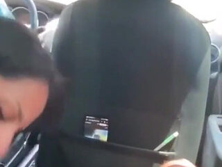 Sucked Her Stepson While the Cuckold Was Driving