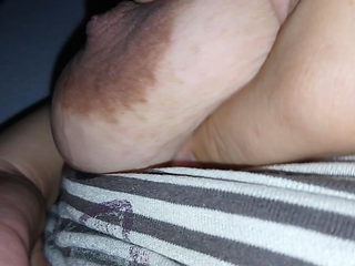 Pregnant wife milk tits