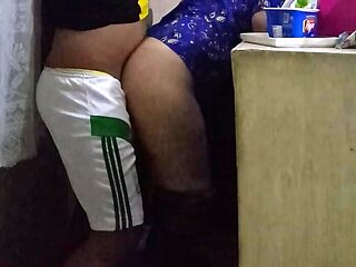 Maid delivers ass in the kitchen