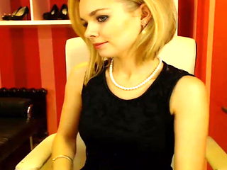 Webcam secretary in good mood