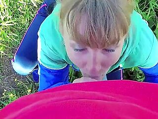 Russian Girl Sasha Bikeyeva - Cute Young Sucks Dick School Coach After Lessons In The Park POV