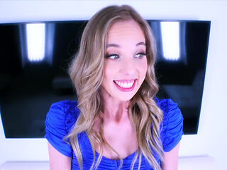 Blue-eyed blonde Millie Morgan swallows cumshot after steamy fuck