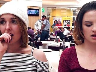 Two slutty girlfriends found a guy and fucked with him...