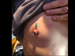 needle in tit auto piercing nipple