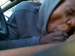 hooker in a hoody head in car