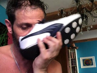 DD went jogging today and he is sleeping now. His sneakers