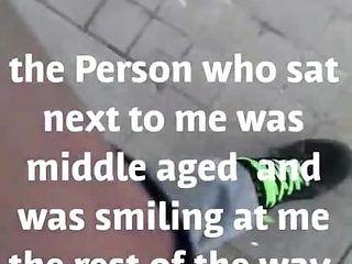 His stinky pink socks on the bus tease 