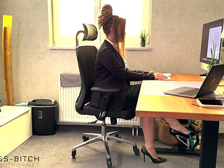 Boss fucks secretary rough in the office