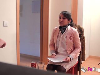 Aspiring secretary gets fucked for a new job