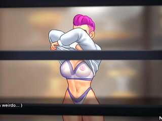 Summertime saga I fucked my stepsister as she was naked in her room