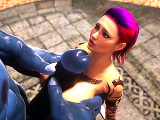 3D Girl Demolished by Monstrous Minothaur!