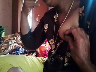 Hot Indian Housewife Sucks Husband's Cock Deep - Homemade Desi Blowjob