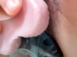 Korean dildo with anal