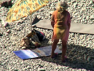 Voyeur on public beach sex