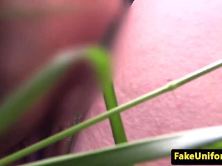 Pussylicked redhead brit cockrides officer