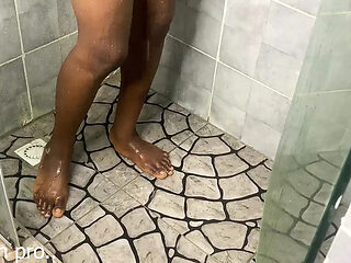 Zion Hot Teen Fucks Cucumber In Bathroom - Petite African Amateur Homemade