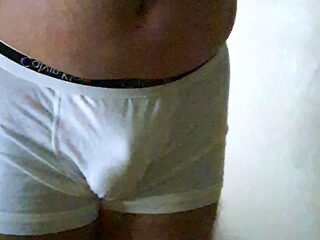 Step mom washing step son making cum on her hands 